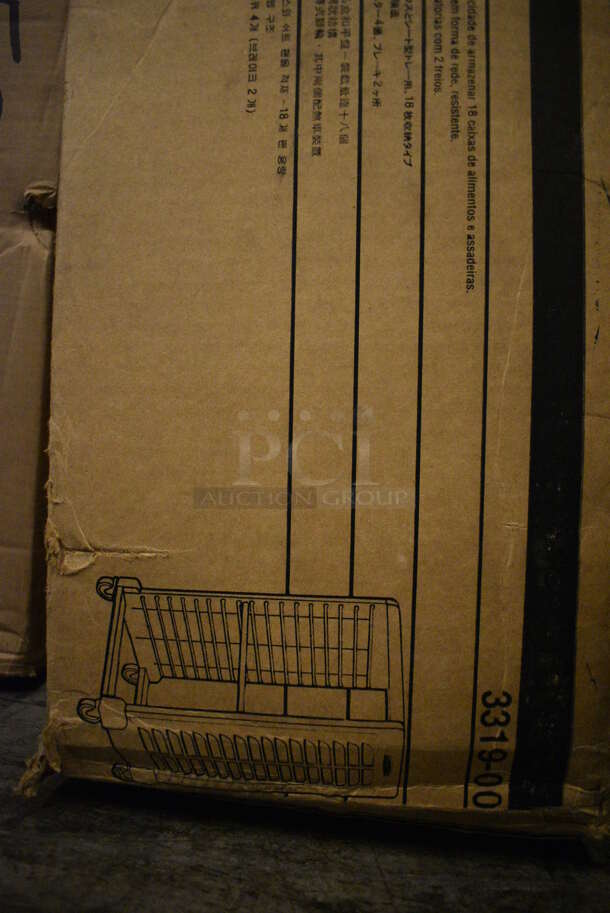 BRAND NEW IN BOX! Rubbermaid Poly Pan Transport Cart on Commercial Casters. Stock Picture Used For Gallery Picture - Image 2 of 4