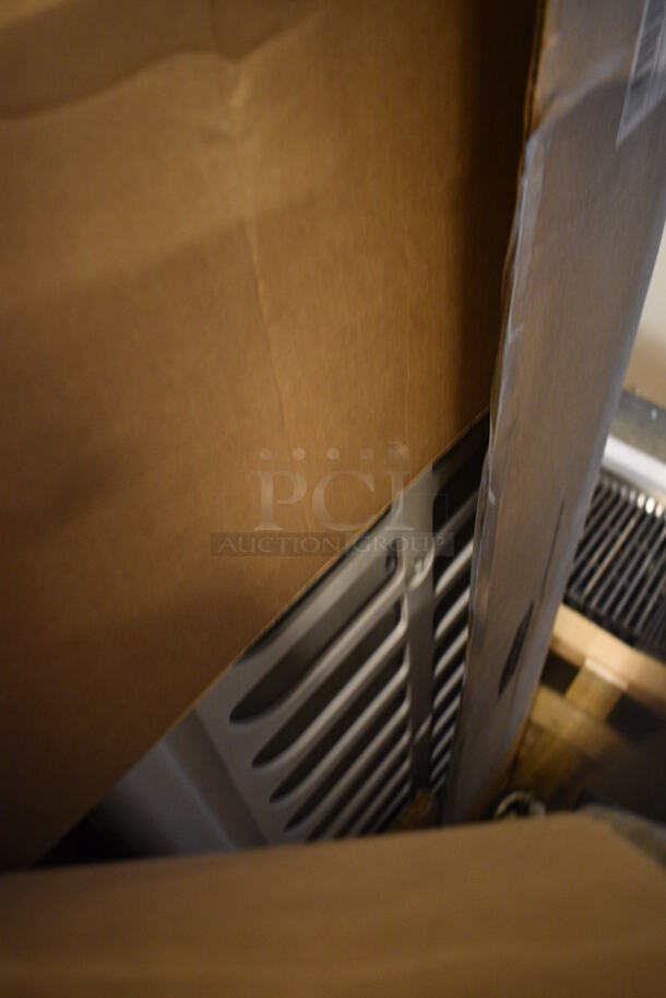BRAND NEW IN BOX! Rubbermaid Poly Pan Transport Cart on Commercial Casters. Stock Picture Used For Gallery Picture - Image 4 of 4