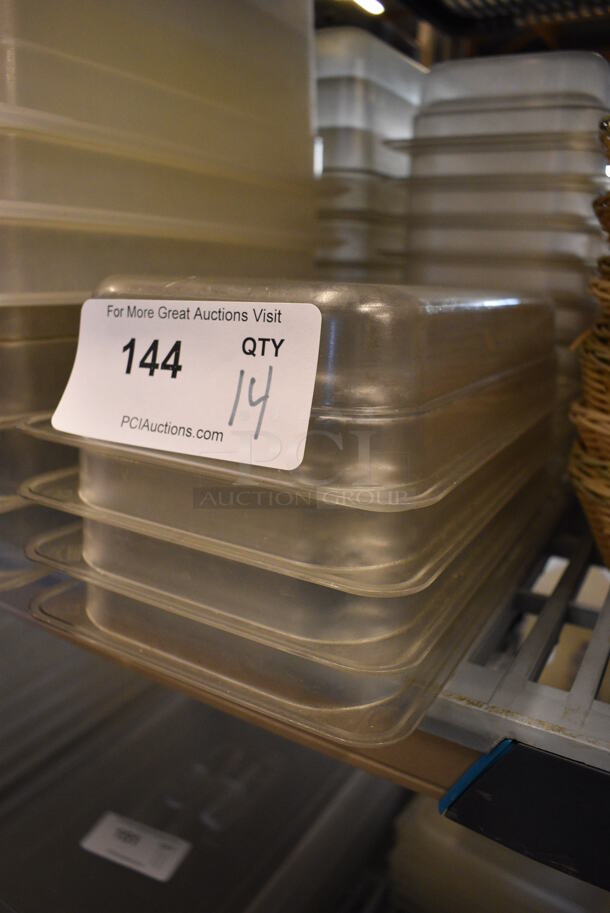 14 Clear Poly 1/3 Size Drop In Bins. 1/3x2. 14 Times Your Bid! - Image 2 of 3