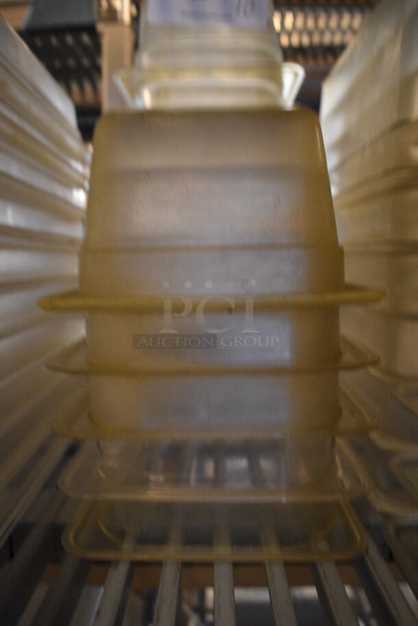5 Clear Poly 1/6 Size Drop In Bins. 1/6x4. 5 Times Your Bid! - Image 2 of 2