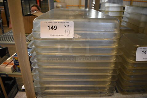 10 Clear Poly Full Size Drop In Bins. 1/1x2. 10 Times Your Bid!