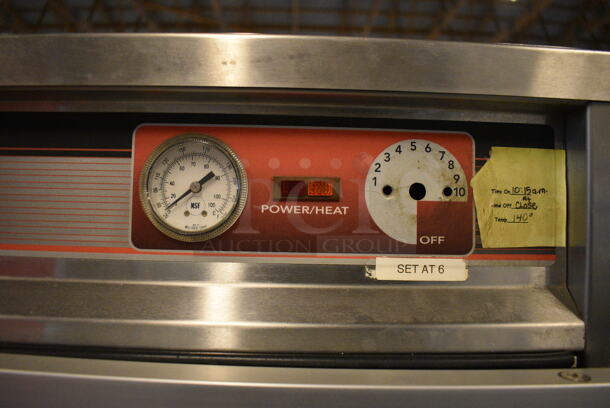 GREAT! Metal Commercial Heated Holding Pan Rack w/ 2 View Through Half Size Doors on Commercial Casters. 27x33x66. Could Not Test - Unit Trips Breaker - Image 3 of 7