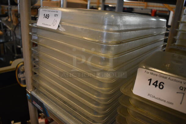 10 Clear Poly Full Size Drop In Bins. 1/1x2. 10 Times Your Bid! - Image 2 of 2