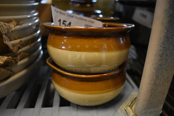 11 Brown and Tan Ceramic Bowls. 5x4.5x2.5. 11 Times Your Bid! - Image 2 of 2