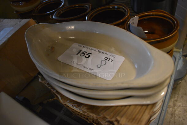8 White Ceramic Single Serving Casserole Dishes. 10x5x1.5. 8 Times Your Bid! - Image 2 of 2
