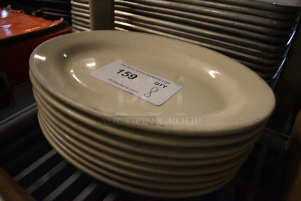 8 White Ceramic Oval Plates. 11.5x8x1.5. 8 Times Your Bid! - Image 2 of 2