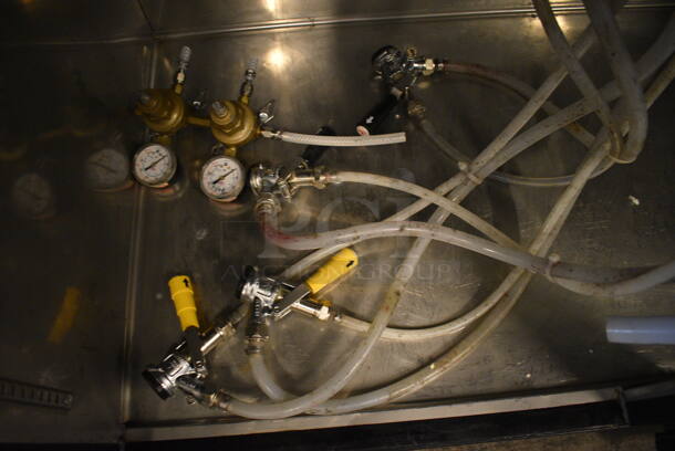 GREAT! Avantco Model 178UBB2G Stainless Steel Commercial Direct Draw Kegerator w/ Beer Tower, 4 Couplers and 2 Lower View Through Doors. 115 Volts, 1 Phase. 59x28x51. Tested and Powers On But Does Not Get Cold - Image 8 of 9