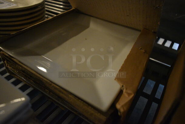 6 BRAND NEW IN BOX! White Ceramic Plates. 9x9x1. 6 Times Your Bid! - Image 2 of 2