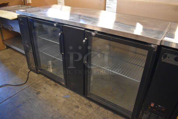 GREAT! Avantco Model 178UBB3G Stainless Steel Commercial 2 Door Cooler Merchandiser. 115 Volts, 1 Phase. 69x28x36.5. Tested and Working! - Image 2 of 7