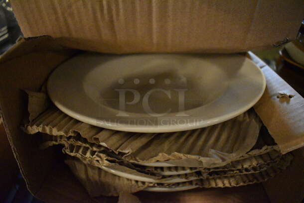 6 BRAND NEW IN BOX! White Ceramic Pasta Plates. 9x9x2. 6 Times Your Bid!