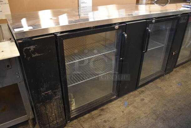 GREAT! Avantco Model 178UBB3G Stainless Steel Commercial 2 Door Cooler Merchandiser. 115 Volts, 1 Phase. 69x28x36.5. Tested and Working! - Image 3 of 7
