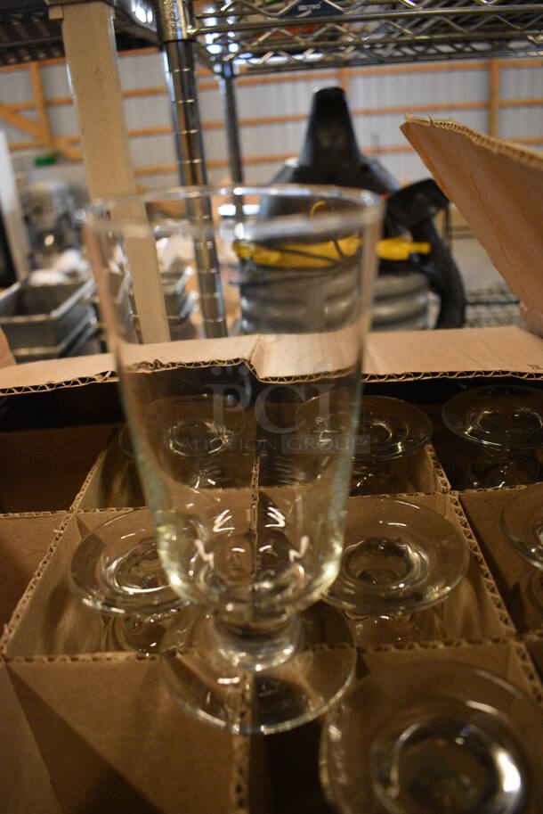 16 Footed Beverage Glasses. 3x3x6. 16 Times Your Bid!
