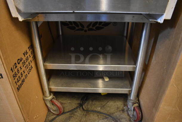 SWEET! Oliver Model 711 Metal Commercial Countertop Bread Loaf Slicer on Stainless Steel Equipment Stand w/ Commercial Casters. 115 Volts, 1 Phase. 26x28.5x48. Tested and Working! - Image 6 of 7