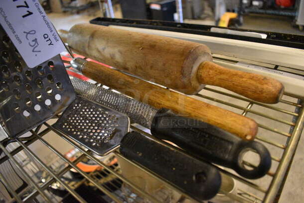 ALL ONE MONEY! Lot of Various Items Including Grater, Masher, Zester and Rolling Pin! - Image 2 of 2