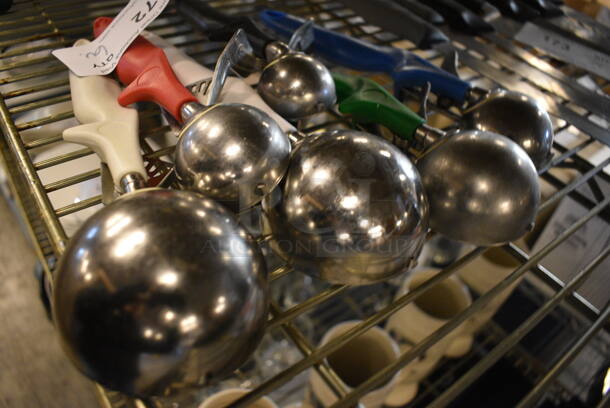 6 Various Metal Scoopers. Includes 10". 6 Times Your Bid! - Image 2 of 2