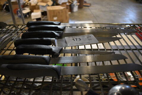 7 Various Metal Knives. Includes 14". 7 Times Your Bid!