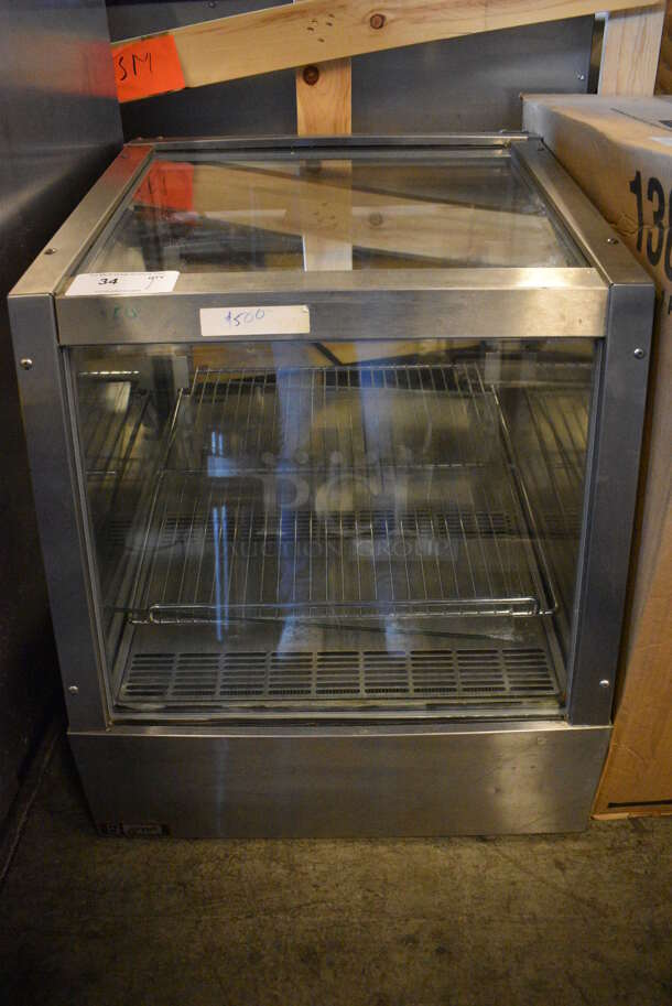 NICE! APW Wyott Metal Commercial Countertop Warming Merchandiser Display Unit. 24x29x29. Tested and Powers On But Does Not Get Cold