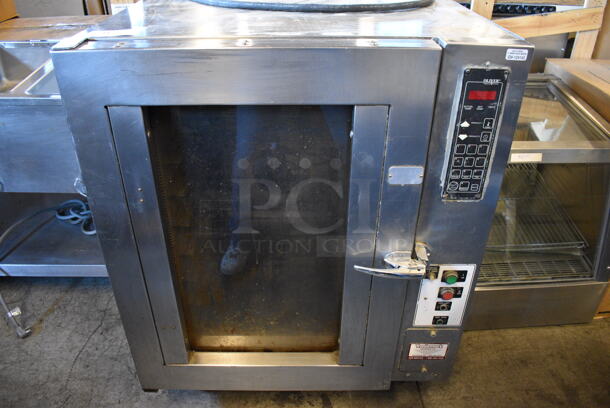 BEAUTIFUL! Oliver Model 690-NC2 Stainless Steel Commercial Electric Powered Convection Oven w/ View Through Door on Commercial Casters. 480 Volts, 3 Phase. 33x44x42