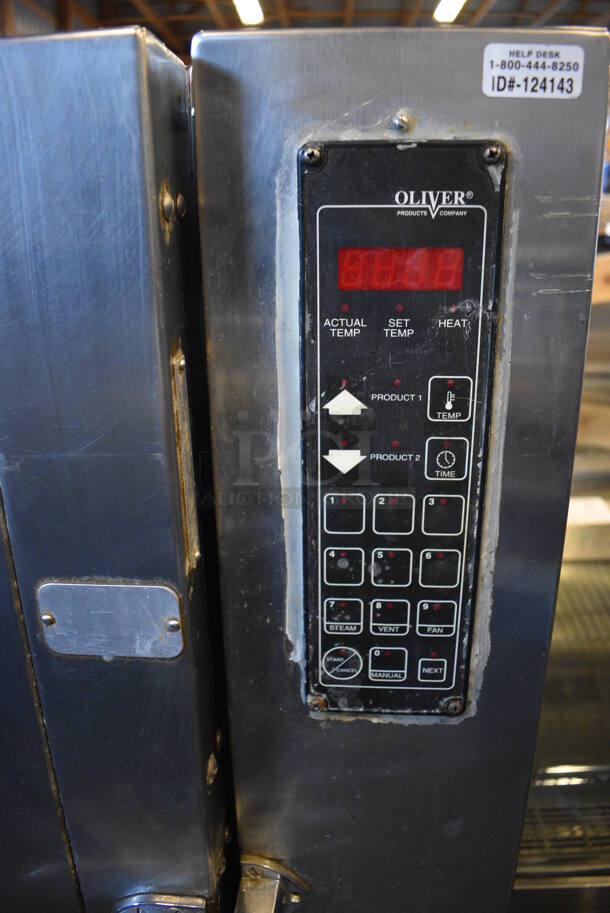 BEAUTIFUL! Oliver Model 690-NC2 Stainless Steel Commercial Electric Powered Convection Oven w/ View Through Door on Commercial Casters. 480 Volts, 3 Phase. 33x44x42 - Image 3 of 7