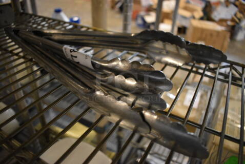 4 Various Metal Tongs. Includes 12". 4 Times Your Bid!