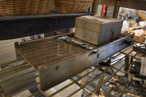 Metal Mandolin Slicer w/ Box of Blades. 16x6x2 - Image 2 of 3