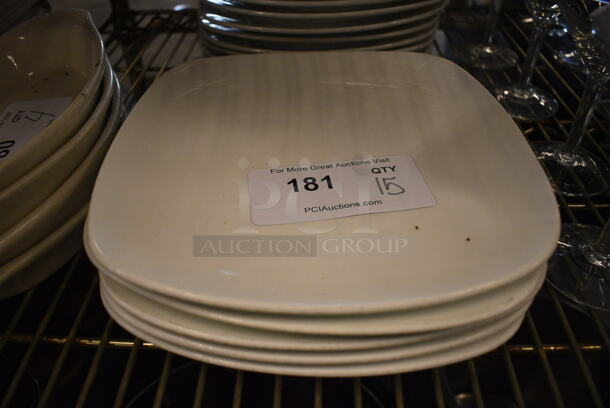 15 White Ceramic Plates. 10x10x1. 15 Times Your Bid! - Image 2 of 2