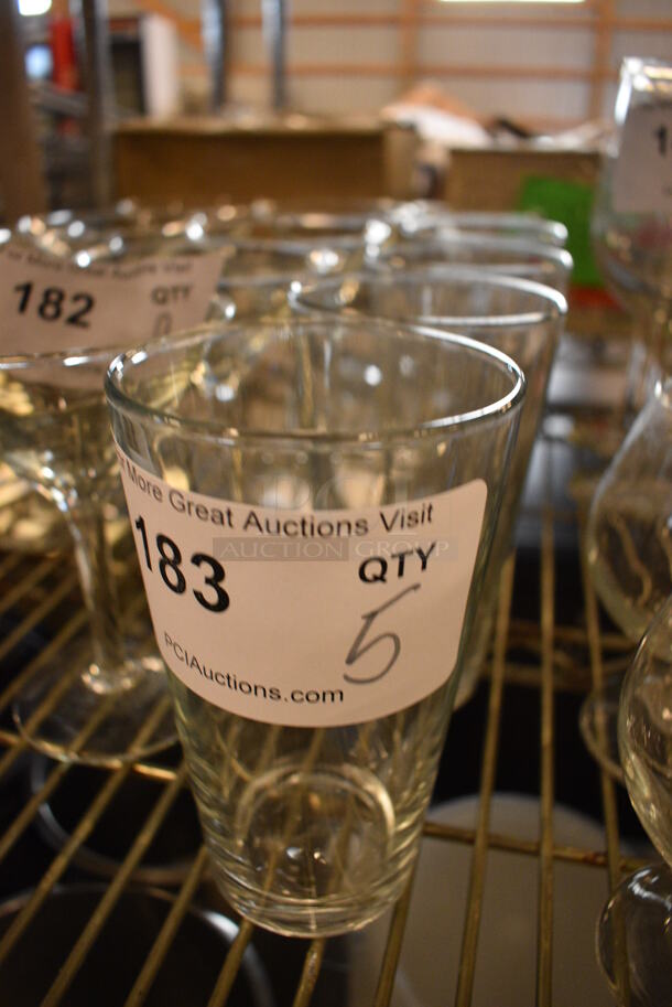 5 Beverage Glasses. 3.5x3.5x6. 5 Times Your Bid! - Image 1 of 2