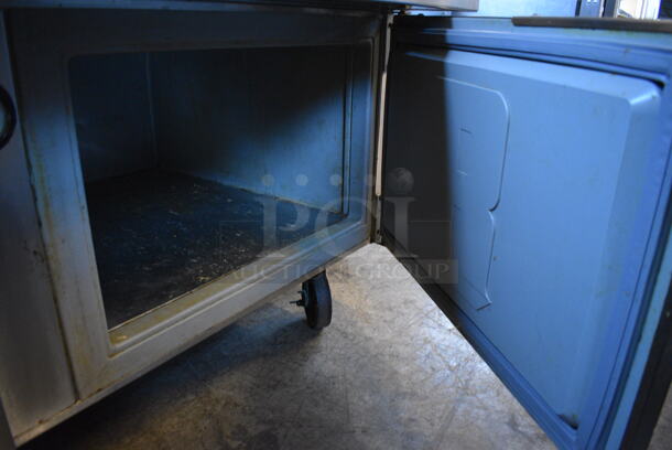 GREAT! Randell Stainless Steel Commercial Prep Station w/ 2 Drawers, Door and 2 Lids on Commercial Casters. 84x41.5x37. Tested and Powers On But Does Not Get Cold - Image 9 of 9