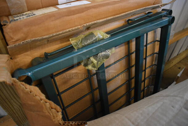 BRAND NEW IN BOX! Lot of 2 Green Metro Style Frames and 1 Dunnage Style Cover. 48x24x1.5