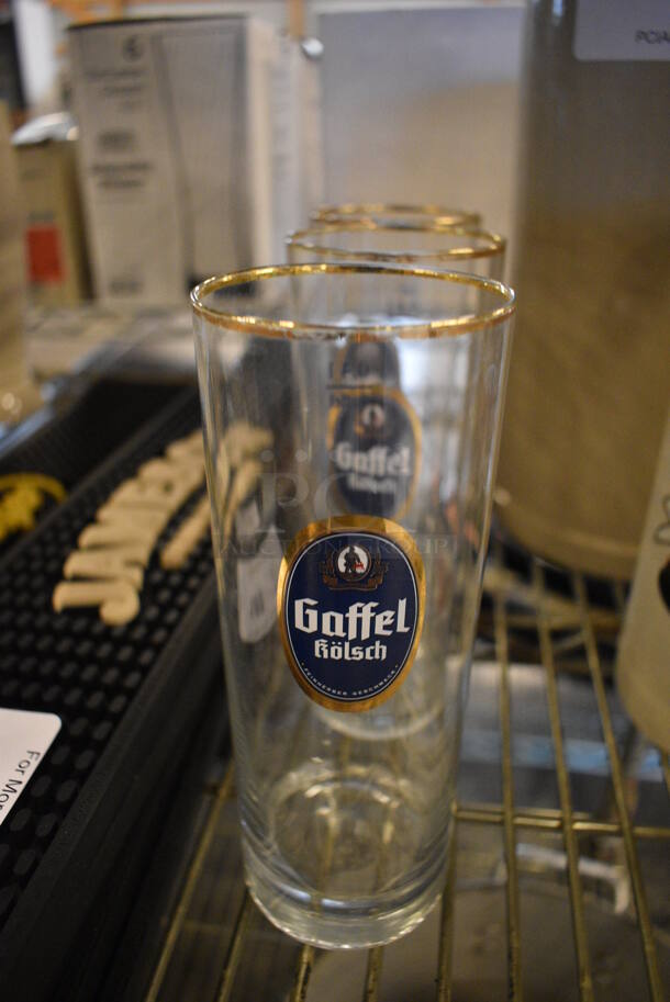 4 Gaffel Beverage Glasses. 2.5x2.5x7. 4 Times Your Bid!