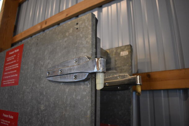 2 Metal Commercial Walk In Doors. 39x8x79. 2 Times Your Bid! - Image 2 of 4
