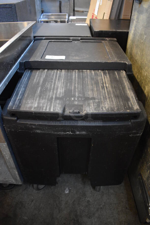 Cambro Black Poly Ice Bin on Commercial Casters. 23x32x29