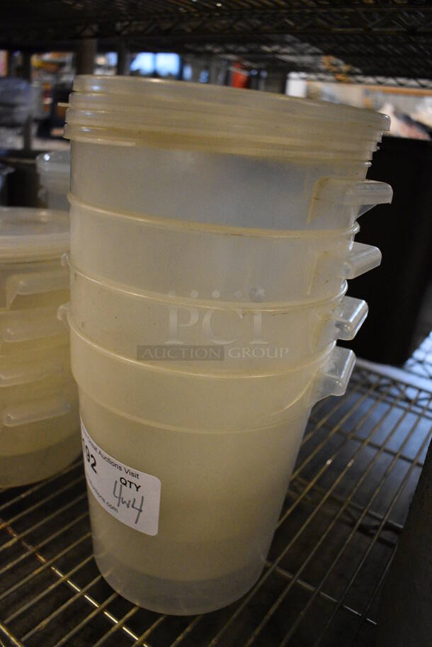 4 Clear Poly Containers w/ 4 Lids. 7x8x8.5. 4 Times Your Bid! - Image 2 of 2