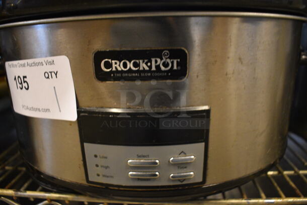 Crock Pot Stainless Steel Countertop Slow Cooker w/ Lid. 16x12x9 - Image 2 of 3