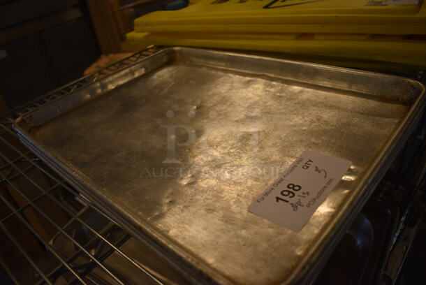 3 Metal Half Size Baking Pans; 2 Perforated and 1 Solid. 13x18x1. 3 Times Your Bid! - Image 2 of 2