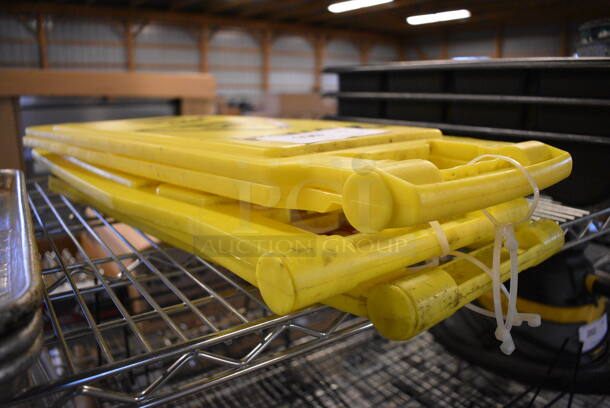 3 Various Yellow Poly Wet Floor Caution signs. 11x2x26. 3 Times Your Bid! - Image 2 of 2