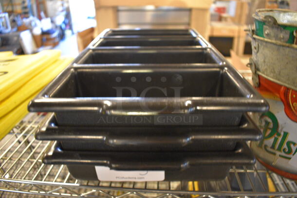 3 Black Poly Silverware Caddies. 21x12x4. 3 Times Your Bid!