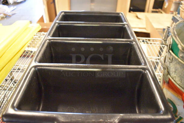 3 Black Poly Silverware Caddies. 21x12x4. 3 Times Your Bid! - Image 2 of 2