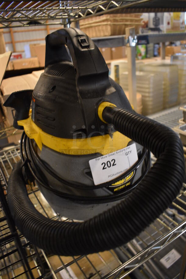 Stinger Black, Yellow and Gray Wet Dry Vac Vacuum Cleaner. 10x14x13 - Image 2 of 3