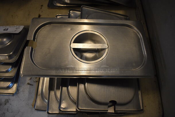 5 Stainless Steel 1/3 Size Drop In Bin Lids. 5 Times Your Bid! - Image 1 of 3
