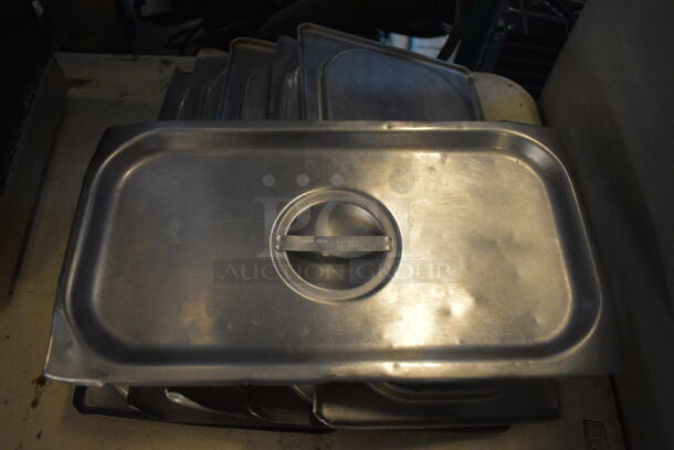 6 Stainless Steel 1/3 Size Drop In Bin Lids. 6 Times Your Bid!