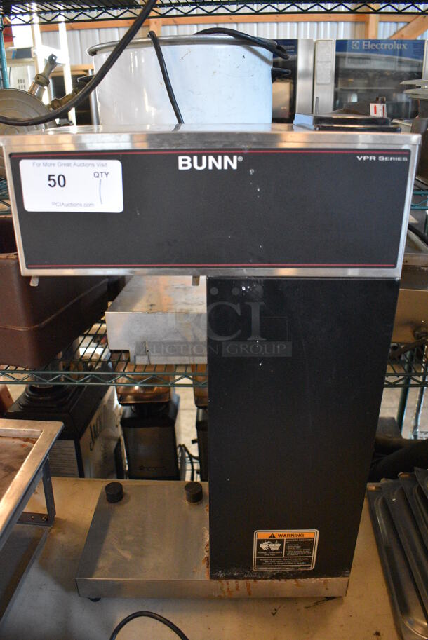 NICE! Bunn Model VPR-APS Stainless Steel Commercial Countertop Coffee Machine. 120 Volts, 1 Phase. 16x8x26.5