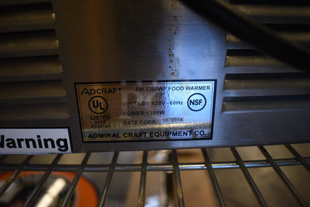 NICE! Adcraft Model FW-1200WF Stainless Steel Commercial Countertop Food Warmer. 120 Volts, 1 Phase. 14.5x23x9. Tested and Working! - Image 4 of 4