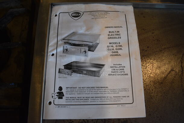GREAT! Wells Model 2196 Stainless Steel Commercial Drop In Flat Top Griddle. Appears To Be New! 208 Volts. 36.5x24x8 - Image 5 of 6