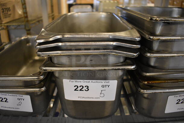 5 Stainless Steel 1/3 Size Drop In Bins. 1/3x6. 5 Times Your Bid! - Image 1 of 2