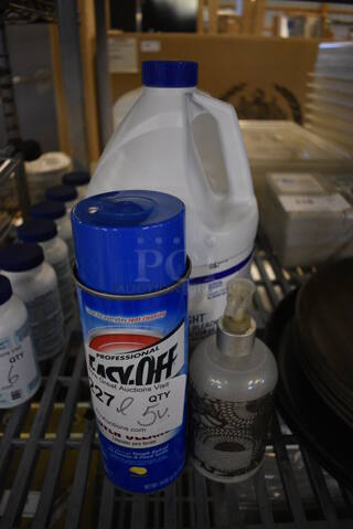 ALL ONE MONEY! Lot of 5 Various Cleaners; Soap, EasyOff, Bleach and Hand Sanitizer!