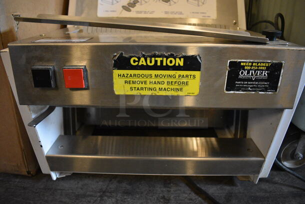 SWEET! Oliver Model 711 Metal Commercial Countertop Bread Loaf Slicer. 115 Volts, 1 Phase. 26x29x21.5. Tested and Working! - Image 5 of 7