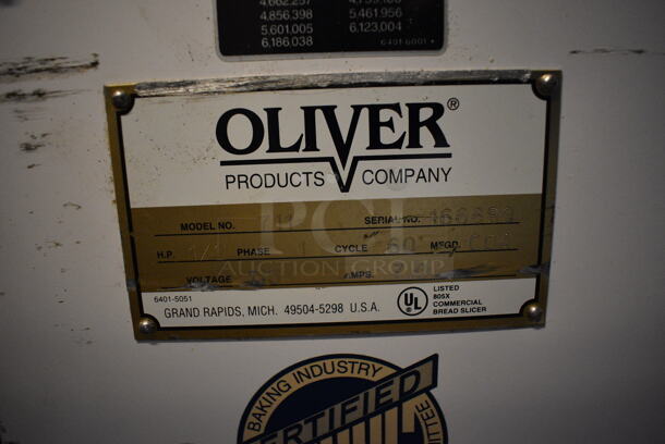 SWEET! Oliver Model 711 Metal Commercial Countertop Bread Loaf Slicer. 115 Volts, 1 Phase. 26x29x21.5. Tested and Working! - Image 7 of 7