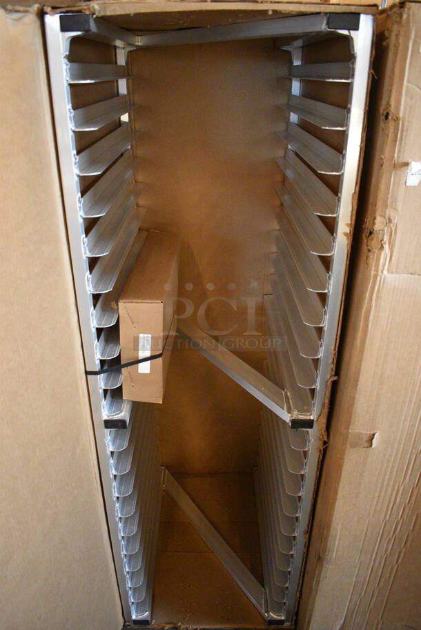 BRAND NEW IN BOX! Metal Commercial Pan Rack. Comes w/ Commercial Casters! 20.5x26x63