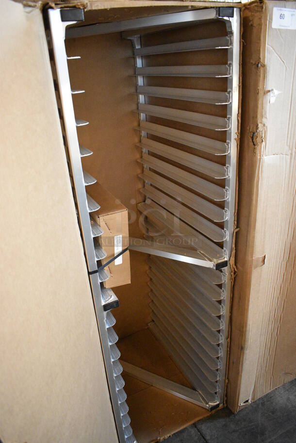 BRAND NEW IN BOX! Metal Commercial Pan Rack. Comes w/ Commercial Casters! 20.5x26x63 - Image 2 of 5
